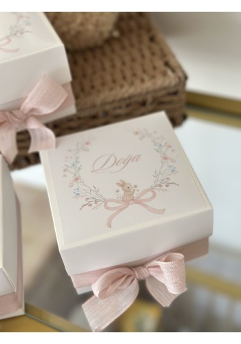 Kutulu Nakışlı Tavsan Kese